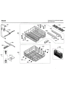 Rack parts for Bosch Dishwasher SHP53T55UC/09 from AppliancePartsPros.com