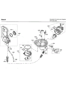 Pump parts for Bosch Dishwasher SHP65TL2UC/02 from AppliancePartsPros.com