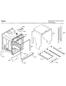 Cabinet parts for Bosch Dishwasher SHP65TL2UC/02 from AppliancePartsPros.com