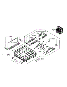 Basket 1 parts for Bosch Dishwasher SHEM78WH5N/32 from AppliancePartsPros.com