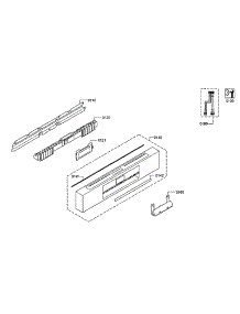 Control Panel parts for Bosch Dishwasher SHEM78WH5N/32 from AppliancePartsPros.com