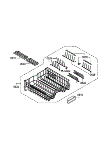 Basket 2 parts for Bosch Dishwasher SHEM78WH5N/32 from AppliancePartsPros.com