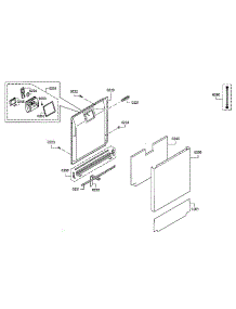 Door parts for Bosch Dishwasher SHEM78WH5N/32 from AppliancePartsPros.com
