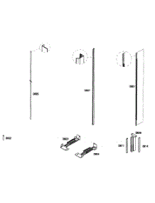 Frames parts for Thermador Refrigerator T24BR70FS-03 from AppliancePartsPros.com