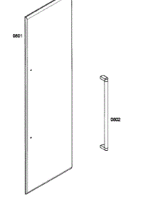 Door parts for Thermador Refrigerator T24BR70FS-03 from AppliancePartsPros.com