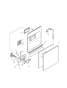 Door Assembly parts for Bosch Dishwasher SHU5312UC/11 from AppliancePartsPros.com