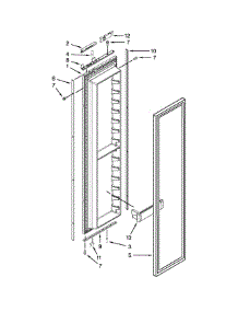 Freezer Door Parts parts for Jenn-Air Side-By-Side Refrigerator JS42NXFXDW05 from AppliancePartsPros.com