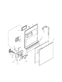 Door Assembly parts for Bosch Dishwasher SHU5315UC/11 from AppliancePartsPros.com