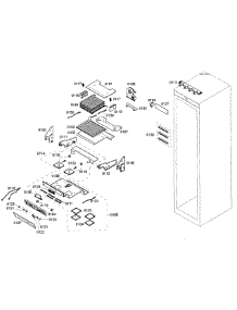 Freezer Assy parts for Thermador Refrigerator T24IR70NSP/20 from AppliancePartsPros.com