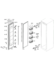 Door Assy parts for Thermador Refrigerator T24IR70NSP/38 from AppliancePartsPros.com