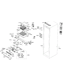 Freezer Assy parts for Thermador Refrigerator T24IR70NSP/40 from AppliancePartsPros.com