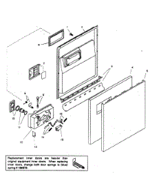 Door Assy parts for Bosch Dishwasher SHU53E05UC/14 from AppliancePartsPros.com