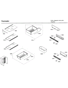 Drawer & Shelf Asy parts for Thermador Side-By-Side Refrigerator T42BD820NS/02 from AppliancePartsPros.com