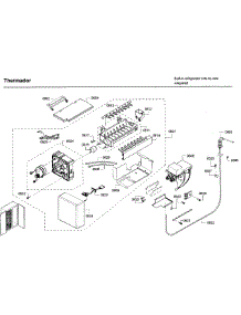 Icemaker Asy parts for Thermador Side-By-Side Refrigerator T42BD820NS/02 from AppliancePartsPros.com