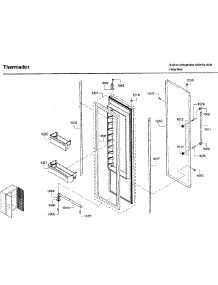 Door Asy 1 parts for Thermador Side-By-Side Refrigerator T42BD820NS/02 from AppliancePartsPros.com
