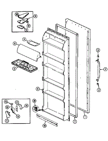 Fresh Food Door parts for Maytag Refrigerator GS20X83V/DP07A from AppliancePartsPros.com