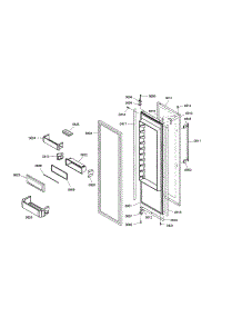 Refrigerator Door parts for Thermador Side-By-Side Refrigerator KBUIT4855E/03 from AppliancePartsPros.com