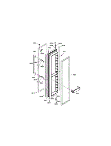 Freezer Door parts for Thermador Side-By-Side Refrigerator KBUIT4855E/03 from AppliancePartsPros.com