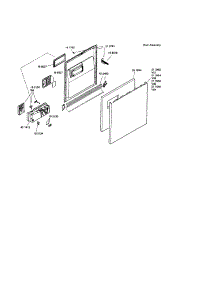 Door Assembly parts for Bosch Dishwasher SHU66C07UC/14 / FD8211 from AppliancePartsPros.com