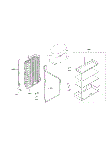 Evaporator / Drain Pan parts for Thermador Side-By-Side Refrigerator KBUIT4855E/03 from AppliancePartsPros.com