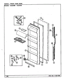 Fresh Food Door parts for Maytag Refrigerator GS22X8W/DR16A from AppliancePartsPros.com