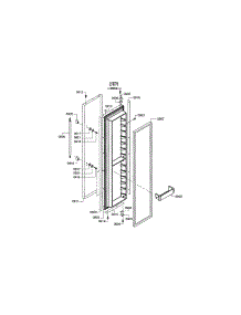 Freezer Door parts for Thermador Side-By-Side Refrigerator KBUIT4855E/05 from AppliancePartsPros.com