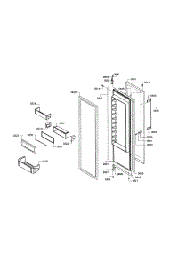 Refrigerator Door parts for Thermador Side-By-Side Refrigerator KBUIT4855E/05 from AppliancePartsPros.com