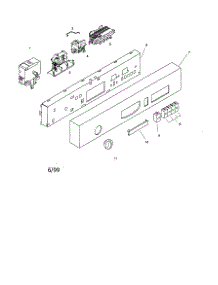 Fascia Panel parts for Bosch Dishwasher SHU4036UC/06 from AppliancePartsPros.com