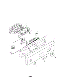 Fascia Panel parts for Bosch Dishwasher SHU4302UC/11 / FD 8001-8003 from AppliancePartsPros.com