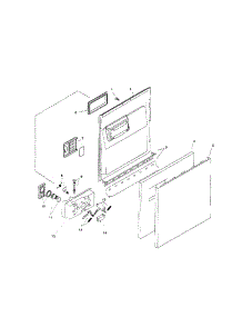 Door Assembly parts for Bosch Dishwasher SHU4306UC/12 / FD 8003 from AppliancePartsPros.com
