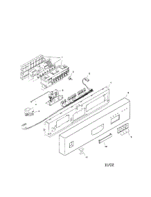Fascia Panel parts for Bosch Dishwasher SHU4306UC/12 / FD 8003 from AppliancePartsPros.com