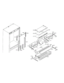 Shelves / Drawers parts for Thermador Bottom-Mount Refrigerator T36IB70CSS/01 from AppliancePartsPros.com