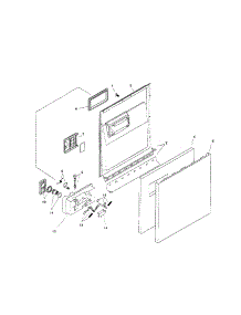 Door Assembly parts for Bosch Dishwasher SHU4316UC/12 from AppliancePartsPros.com