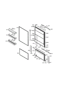 Refrigerator Door parts for Thermador Bottom-Mount Refrigerator T36IB70NSP/04 from AppliancePartsPros.com