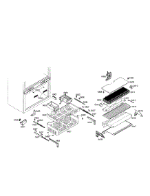 Evaporator / Freezer Basket parts for Thermador Bottom-Mount Refrigerator T36IB70NSP/04 from AppliancePartsPros.com