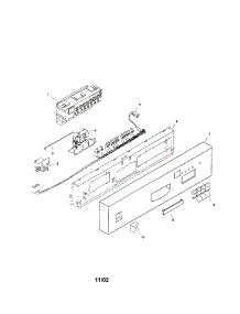 Fascia Panel parts for Bosch Dishwasher SHU4326UC/12 from AppliancePartsPros.com