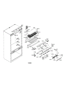 Refrigerator Section parts for Thermador Bottom-Mount Refrigerator T36IT70NNP/04 from AppliancePartsPros.com