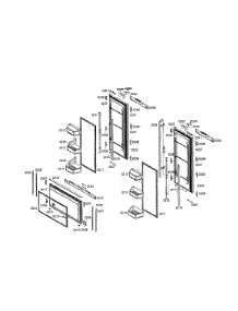 Refrigerator / Freezer Door parts for Thermador Bottom-Mount Refrigerator T36IT70PNS/01 from AppliancePartsPros.com