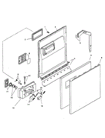 Door Assy parts for Bosch Dishwasher SHU3336UC/06 from AppliancePartsPros.com