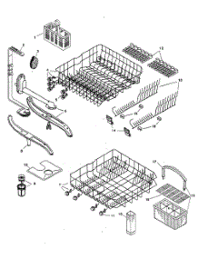 Racks parts for Bosch Dishwasher SHU3336UC/06 from AppliancePartsPros.com