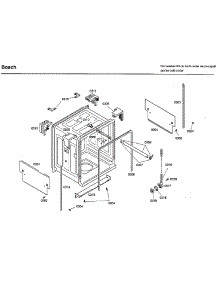 Frame parts for Bosch Dishwasher SHU33A02UC/36 from AppliancePartsPros.com
