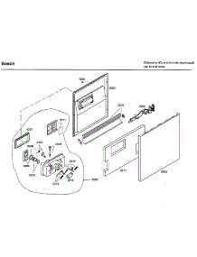 Door parts for Bosch Dishwasher SHU33A02UC/36 from AppliancePartsPros.com