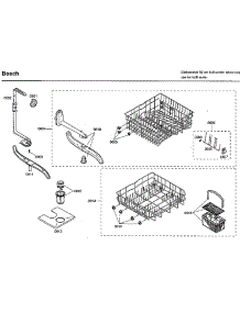 Rack parts for Bosch Dishwasher SHU33A02UC/36 from AppliancePartsPros.com
