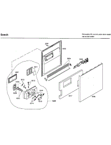 Door parts for Bosch Dishwasher SHU33A02UC/38 from AppliancePartsPros.com