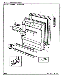 Fresh Food Door parts for Maytag Refrigerator CNNT153LA/CF06A from AppliancePartsPros.com