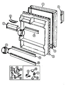 Fresh Food Door parts for Maytag Refrigerator GT15X4XA/DF12A from AppliancePartsPros.com