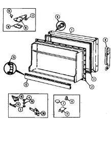 Freezer Door parts for Maytag Refrigerator GT15X4XV/DF11B from AppliancePartsPros.com