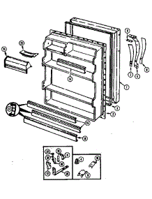 Fresh Food Door parts for Maytag Refrigerator HRNT1535H/DF08A from AppliancePartsPros.com