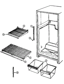 Shelves & Accessories parts for Maytag Refrigerator HRNT1535H/DF08A from AppliancePartsPros.com