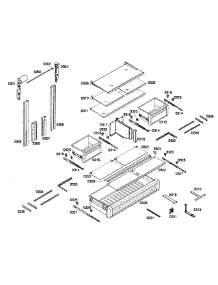 Shelf & Drawer Assy parts for Thermador Bottom-Mount Refrigerator T36IT71NNP/23 from AppliancePartsPros.com